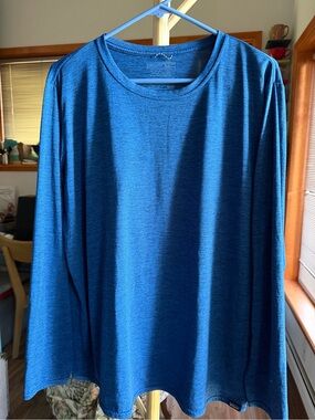 Mens' Patagonia blue capilene cool long sleeve base layer size XXL